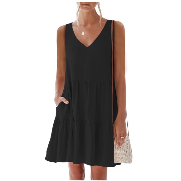 Dresses Nwt Womens Summer Casual Tiered Dress With Pockets Size S